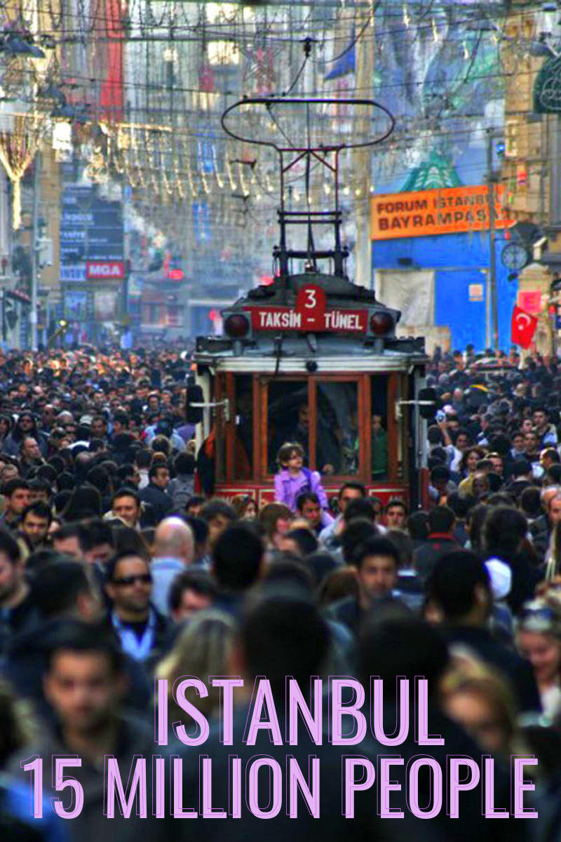 istanbul 15 million population