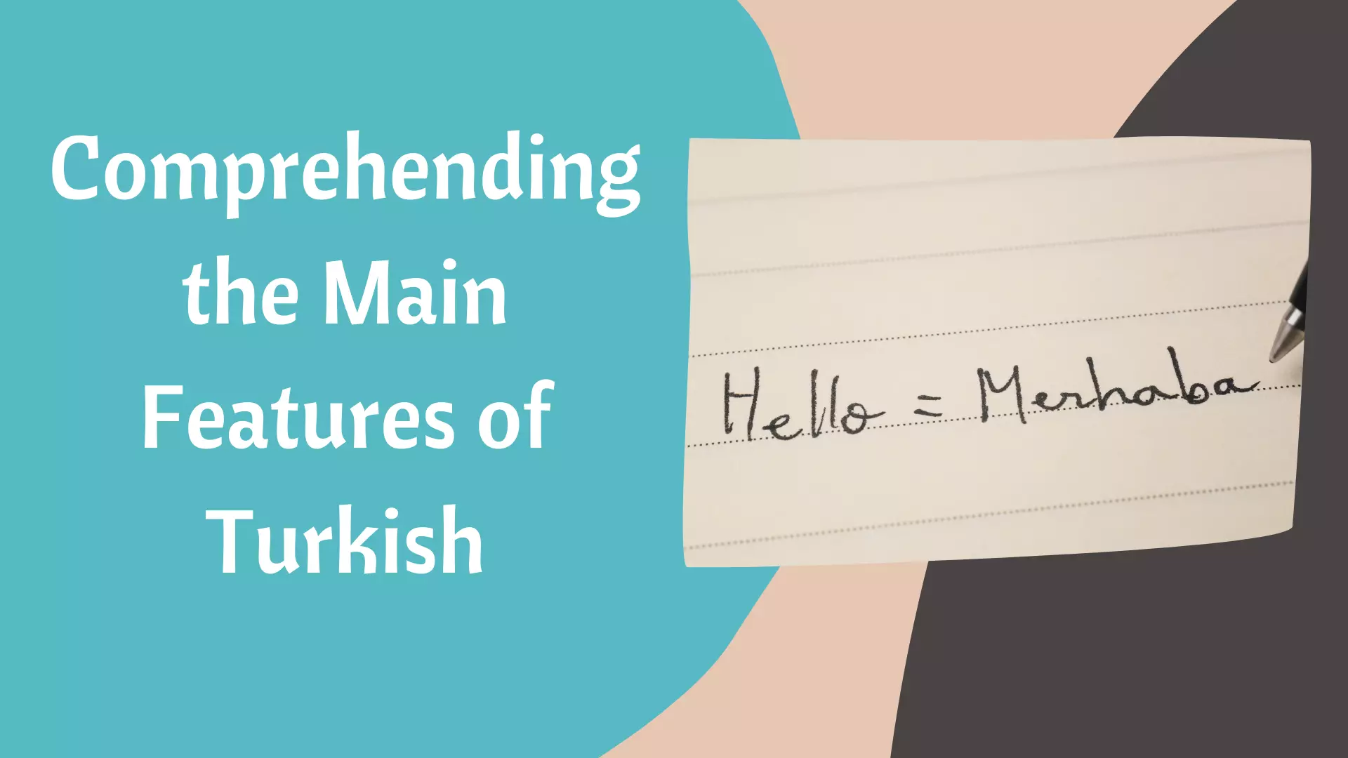 Comprehending the Main Features of Turkish